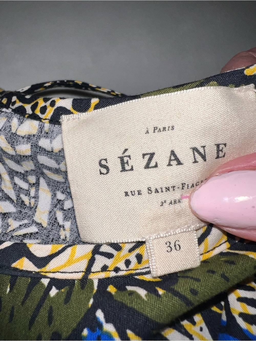 Sézane Alexane Ruffle Printed Mini Dress - Picture 4 of 5